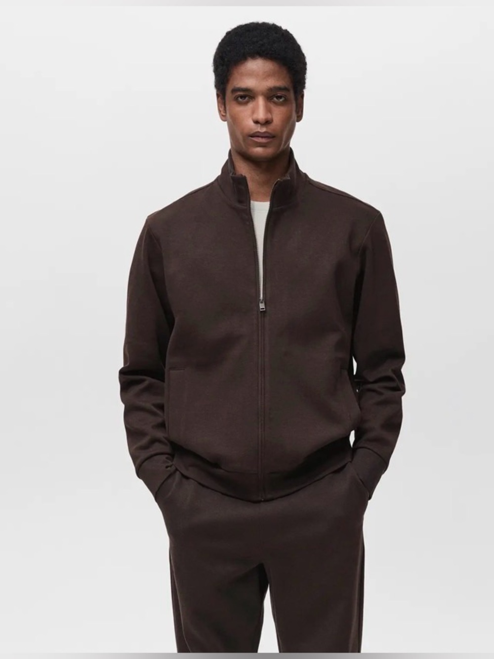 Mango Sudadera Perkins Bomber Jacket Chocolate XS